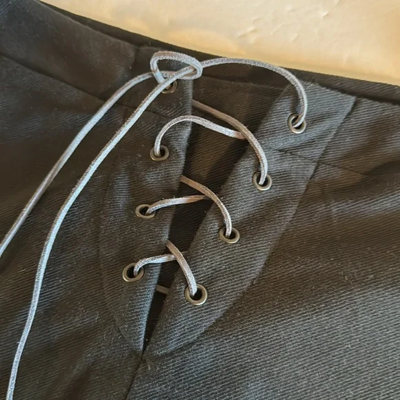 Spirit Women’s Bell Bottoms Black Pants Embroidery On Hem Large - Picture 12 of 14